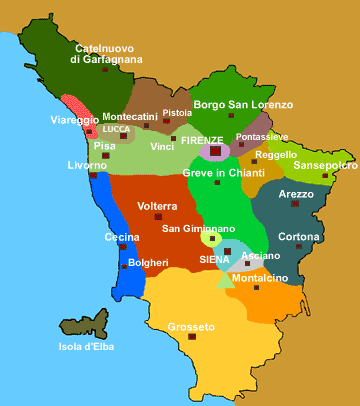 Map Tuscany